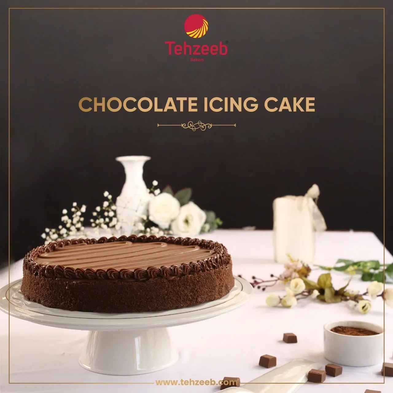 CHOCOLATE ICING CAKE BY TEHZEEB BAKERS