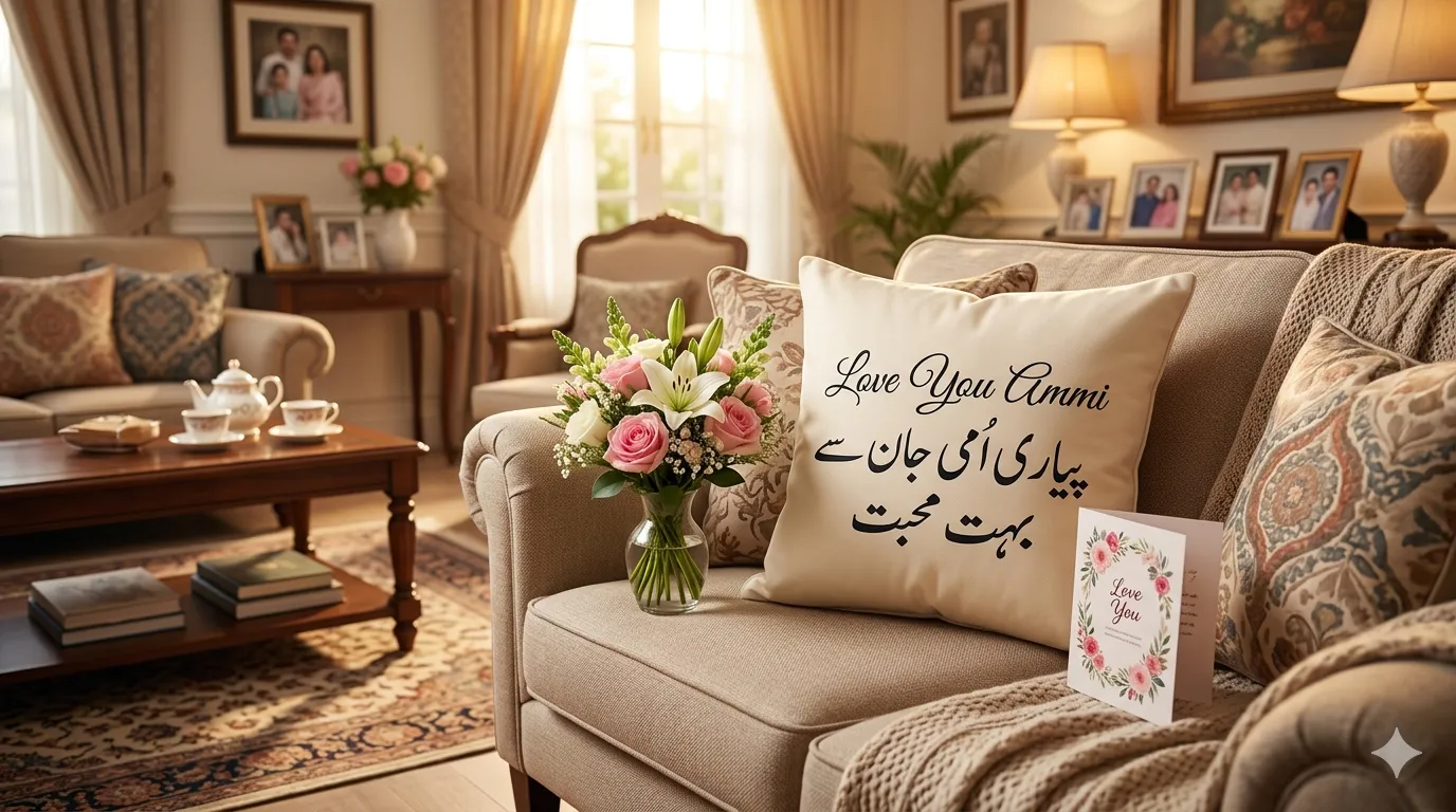 Send Gifts to Pakistan with a Special Love You Ammi Cushion