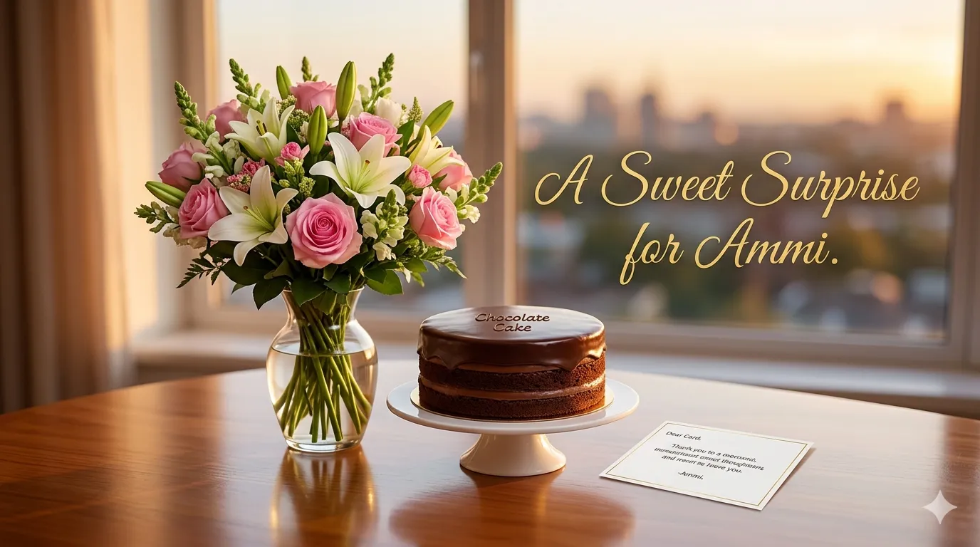 Send a gift to Pakistan from Canada with a Cake and Flower